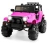 12V Kids Ride-On Truck Car Toy w/ 3 Speeds, LED, Remote, Bluetooth, Pink