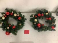 Set of 2 Christmas Wreaths 