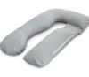 PharMeDoc Pregnancy Pillow, -Shape Full Body MaternityPillow - Grey Jersey Cotton Cover, Like New, Retail - $49.95