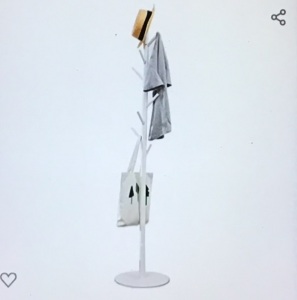 Vicllax Free Standing Coat Rack 8 Hooks Wood ClothesHanger Stand Coat Tree (White), Like New, Retail - $42.99