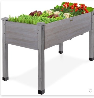 Best Choice Products Best Choice Product 48×24x30in RaisedGarden Bed, Elevated Wooden Planter for Backyard w/ FootCaps, Bed Liner - Gray, Like New Retail - $139.99