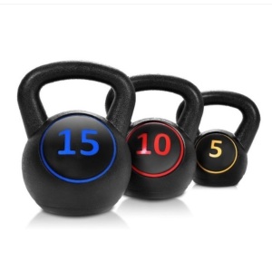 3 Pcs 5 10 15Lbs Kettlebell Kettle Bell Weight Set, Appears New, Retail $67.62