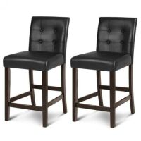 Set of 2 Pvc Leather Bar Stools&nbsp;