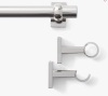 Pottery Barn ,Polished Nickel Curtain Rod & WallBracket, Like New , Retail - $99