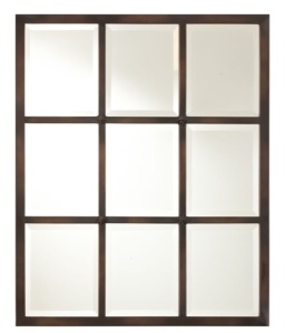 Pottery Barn, Eagan Small Multipanel Wall Mirror, Bronze - 28" x 33", Like New, Retail - $299