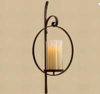 Pottery Barn ,Artisanal Circular Wall-Mount&nbsp;Candle Sconce, Iron, Like New, Retail - $89