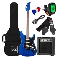 Beginner Electric Guitar Kit w/ Case, 10W Amp, Tremolo Bar - 39in, Appears New