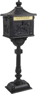 Heavy Duty Mail Box - Black, Aluminum