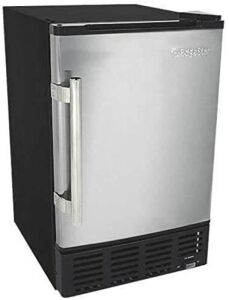 EdgeStar IB120SS 15" Wide Built in Ice Maker, Stainless Steel and Black 