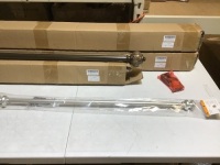 Lot of (3)&nbsp;DAINTIER 36" - 72" Brown&nbsp;Curtain Rods&nbsp;with Marble Resin Finials&nbsp;& (1) Kenney Kendall 5/8" Adjustable 28" - 48" Curtain Rod - E-Comm Returns,&nbsp;Appear New&nbsp;&nbsp;