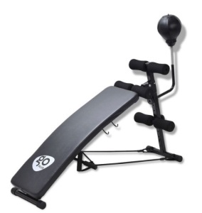 Adjustable Incline Curved Workout Fitness Sit Up Bench, Missing Hardware, Ecommerce Return