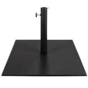 Steel Umbrella Base, Patio Stand w/ Tightening Knob & Anchor Holes - 38.5lb