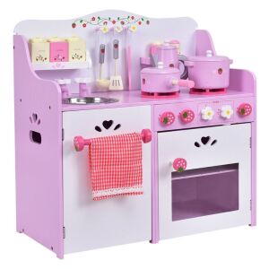 Kids Wooden Kitchen Play Set