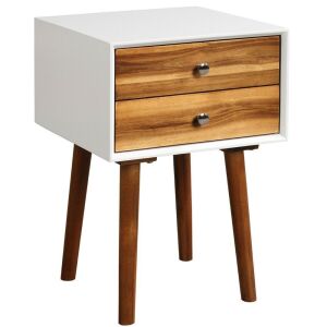 Wooden Night Stand with 2 Drawers