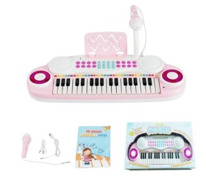 37-Key Toy Keyboard Piano Electronic Musical Instrument Pink, Appears New