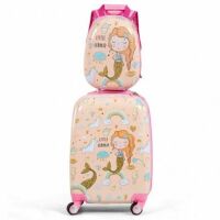 2-Piece Kids Rolling Luggage Set - Suitcase and Backpack