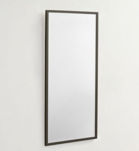 Pottery Barn, Warm Bronze Kensington Rectangular Slim Mirror, 20 x 42"with D-Ring Mount, Like New, retail - $449