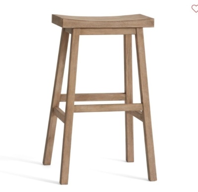 Pottery Barn,Tibetan Bar Height Stool, Seadrift, Like New, tretail - $99