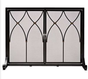 Plow & Hearth Small Winchester Fireplace Screen with Doors, Like New, retail - $261.94