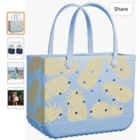 Oversized Beach Bags For Unisex&nbsp;Outdoor Rubber Tote BagWaterproof Washable Sports&nbsp;Women Handbag for Beach,Market, Sports, Like New, Retail - $63.99