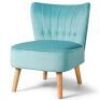 Armless Tufted Velvet Accent Chair