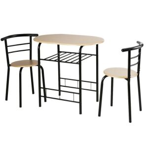 3-Piece Dining Table with 2 Chairs