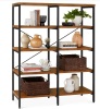 Best Choice Products 55in Storage Bookshelf for Living Room,Walkway w/ Industrial, Elevated Design - Brown, Like New, Retail - $189.99