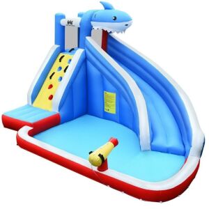 Inflatable Water Slide Shark Bounce House without Blower