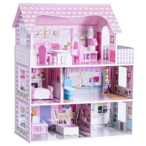 28in Pink Dollhouse with Furniture