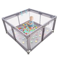 Baby Playpen , Baby Playard,&nbsp;Playpen for Babies with GateLIAMST Indoor & Outdoor&nbsp;Playard for Kids Activity Center,LIAMST Sturdy Safety Play Yard&nbsp;with Soft Breathable Mesh, Like New, retail - $79.98