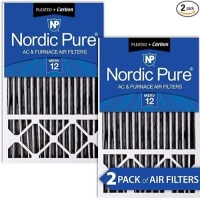 Nordic Pure 16x25x5 MERV 12&nbsp;Plus Carbon Honeywell ACFurnace Air Filters 2 Pack, Like New, Retail - $71