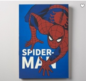 Pottery Barn, Marvel Super Heroes Glow In the Dark Art, Spiderman, New, Retail - $149