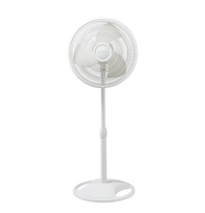 Lasko 2520 16 Inch 3-Speed Quiet Adjustable Tilting Wide-AreaOscillating Standing Pedestal Fan for Bedroom, Kitchen, Home,and Office, White, Like New, Retail - $45.42