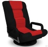 Best Choice Products 360-Degree Swivel Gaming Floor Chair w/Armrest Handles, Foldable Adjustable Backrest - Black/Red, Like New, Retail - $99.99