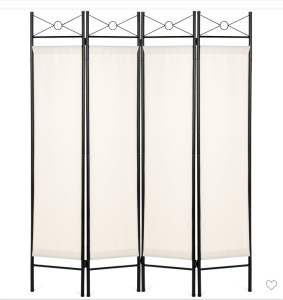 Best Choice Products 6ft 4-Panel Folding Privacy Screen RoomDivider Decoration Accent w/ Steel Frame - White, Like New, Retail - $59.99