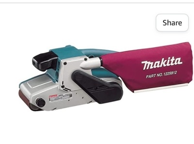 Makita 9404 4" x 24" Belt Sander, with Variable Speed, Blue, Like New, retail - $249