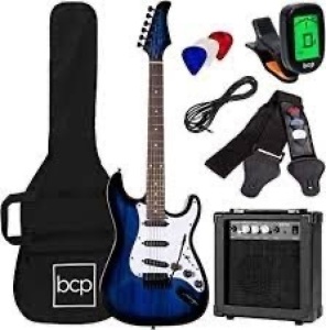 39in Full Size Beginner Electric Guitar Starter Kit 