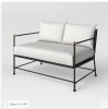 Midway Metal Patio Loveseat - Black - Threshold™ designed withStudio McGee, Like New, Retail - $400