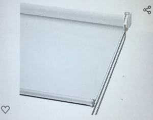 ChrisDowa 100% Blackout Roller Shade, Window Blind withThermal Insulated, UV Protection Fabric. Total Blackout RollerBlind for Office and Home. Easy to Install. White, 33" W x 72", Like New, Retail - $44.99