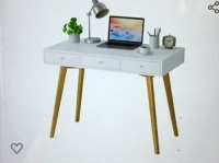 Vitahomy ,Computer Vanity-Desk,White-Desk-with-DrawersBedroom Furniture Modern Home-Office-Desks with SolidWooden Legs,Makeup Vanity Table, Study Work WritingStanding Desk Workstation for Home Office, Like New, Retail - $172