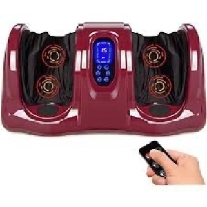 Reflexology Shiatsu Foot Massager w/ High-Intensity Rollers, Remote Control