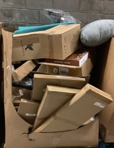 Pallet of Uninspected Overstock Items, High Piece Count