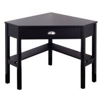 Corner Laptop Desk - Black, Wooden