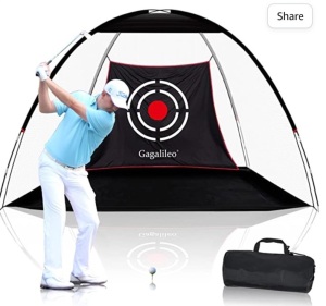 Golf Nets for Backyard Driving, 10x7ft Golf Practice Net with3 Aim Golf Target & Golf Bag, Golf Hitting Net for BackyardIndoor Outdoor Use, Golf Gifts for Men/Women Black, LOT of 2, Like New, Retail - $58.99
