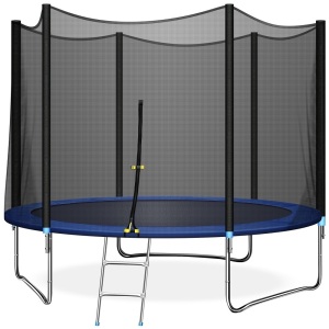 TRIPLE TREE 10 FT Trampoline with Safe Enclosure Net. Appears New