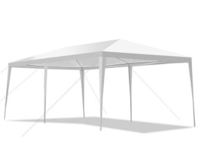 10 ft. x 20 ft. White Outdoor Party Wedding Canopy Gazebo Pavilion Event Tent, Appears New, Retail $154.21