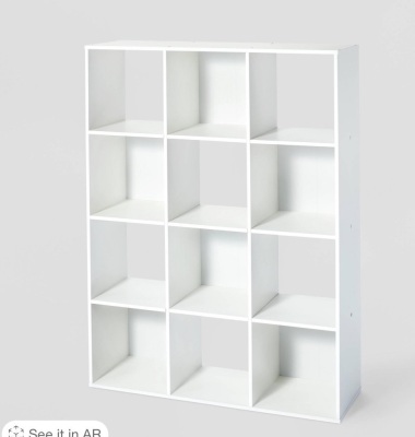 11" 12 Cube Organizer Shelf White - Room Essentials, Like New, Retail - $70