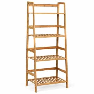 4-Tier Bamboo Ladder Shelf