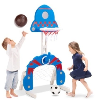 Toddler Activity Center Indoor Outdoor (Basketball, Soccer & Ring Toss)