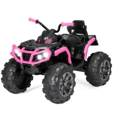 12V Kids Ride-On 4-Wheeler Quad ATV Car w/ 3.7mph Max, Bluetooth, Headlights